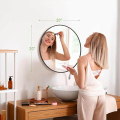 MyDepot Round Wall Mirror for Sinks, Entryways, Living Rooms, Vanities