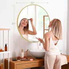 MyDepot Round Wall Mirror for Sinks, Entryways, Living Rooms, Vanities