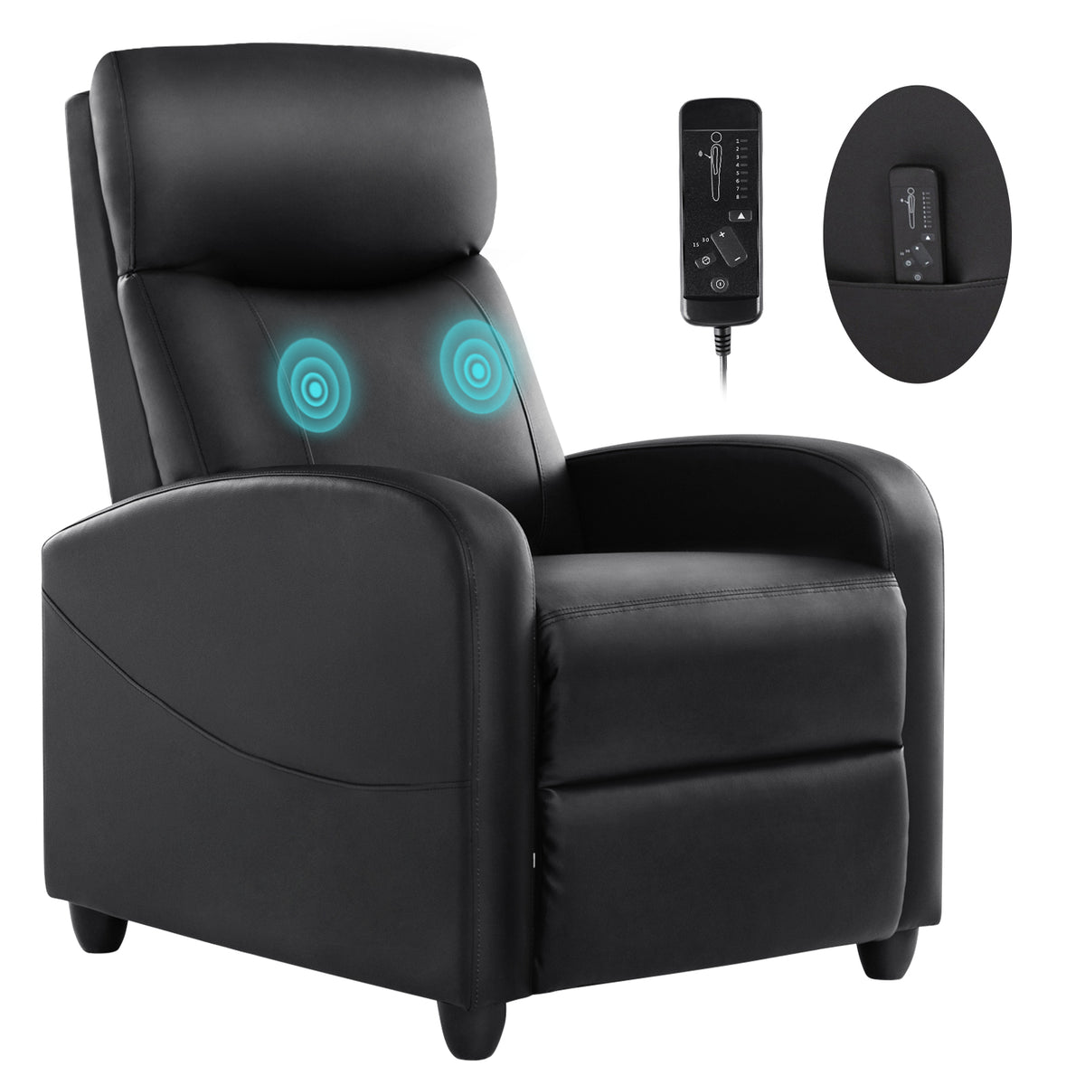 Mydepot Reclining Chair for Living Room with Massage Feature