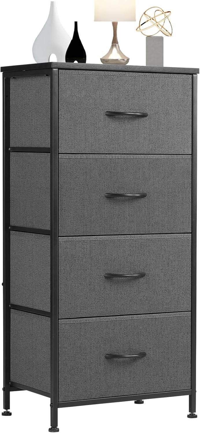 My Depot Bedroom Dresser with 4 Storage Drawers Suitable for Clothes, Kids Room, Living Room, Hallway, Entrance - My Depot