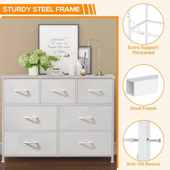 My Depot Bedroom Dresser with 7 Fabric Drawers 
STURDY STEEL FRAME