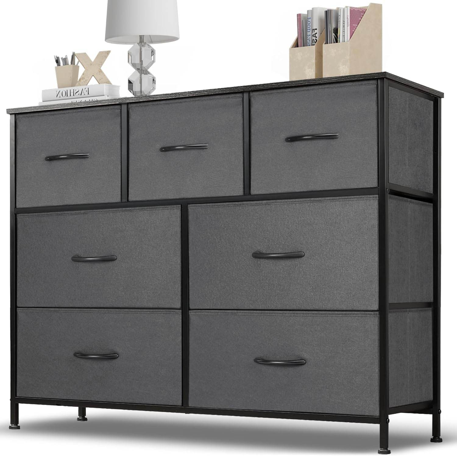 My Depot Bedroom Dresser with 7 Fabric Drawers 
Light GraySPMD-CAB-7BC-GY