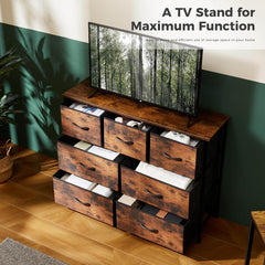 My Depot Bedroom Dresser with 7 Fabric Drawers 
A TV Stand for
Maximum Function