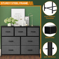 My Depot Bedroom Dresser with 7 Fabric Drawers 
STURDY STEEL FRAME