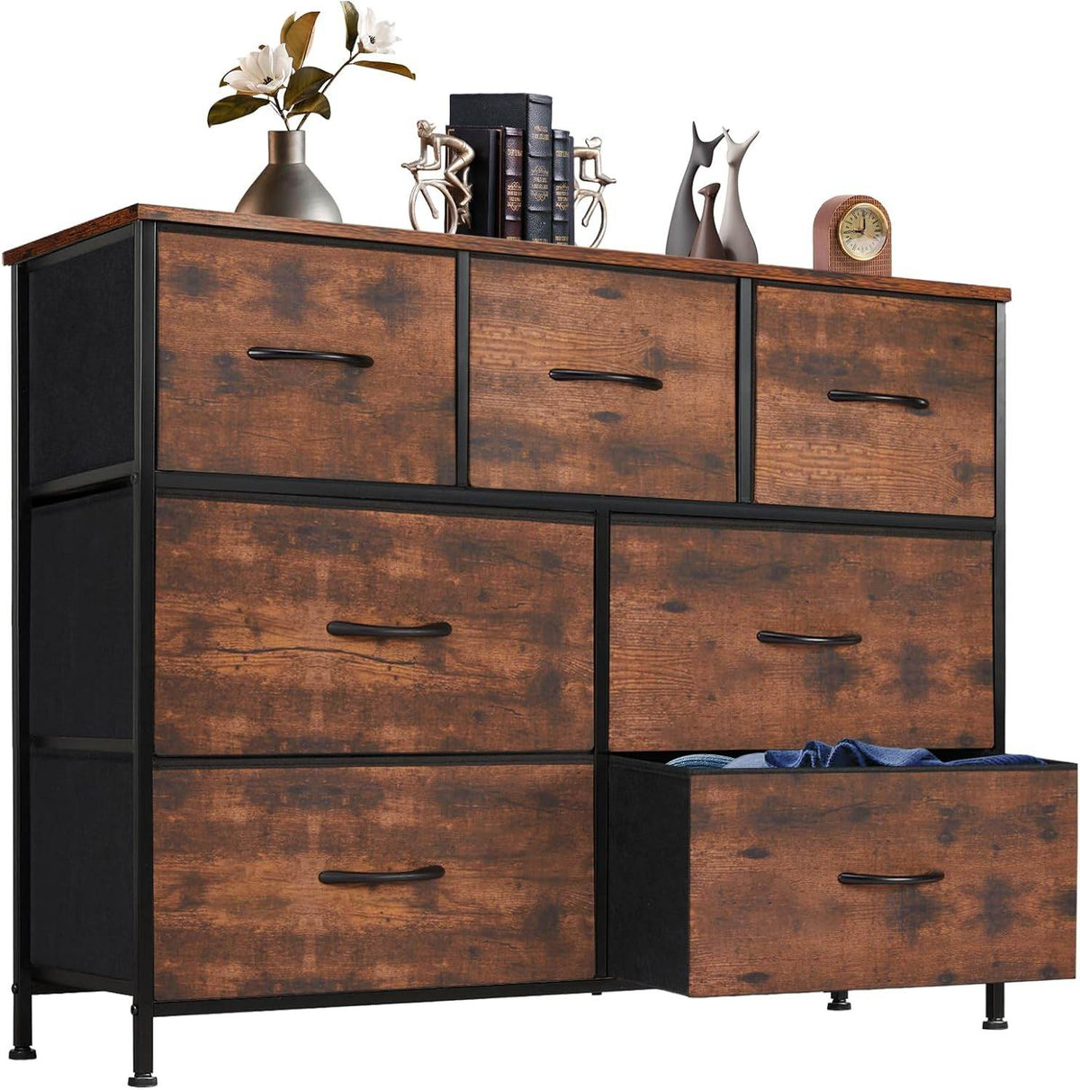 My Depot Bedroom Dresser with 7 Fabric Drawers
Brown
SPMD-CAB-7BC-RUST