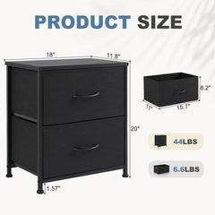 My Depot Nightstand with 2 Fabric Drawers
PRODUCT SIZE