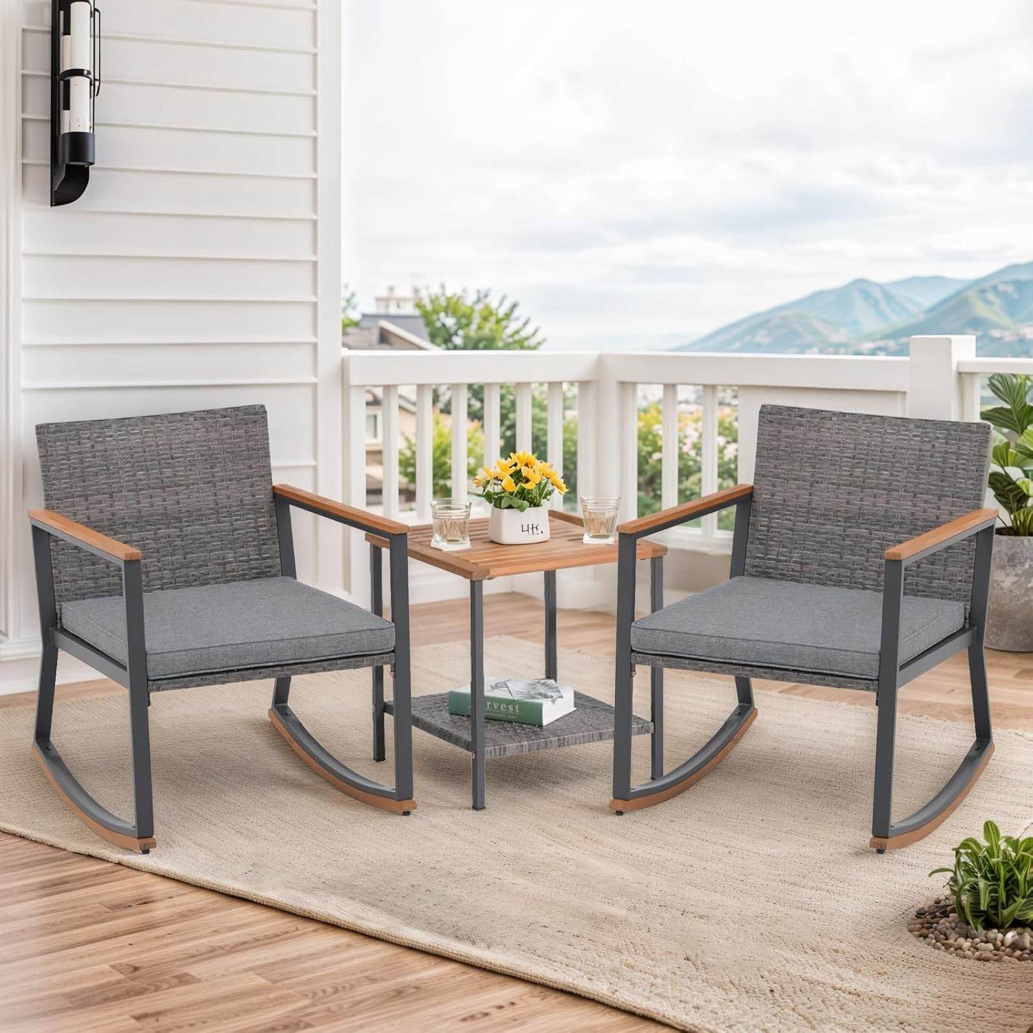 My Depot Outdoor Rattan Chair 3 Piece Set 
Light Gray
SPMD-0LKS014LG