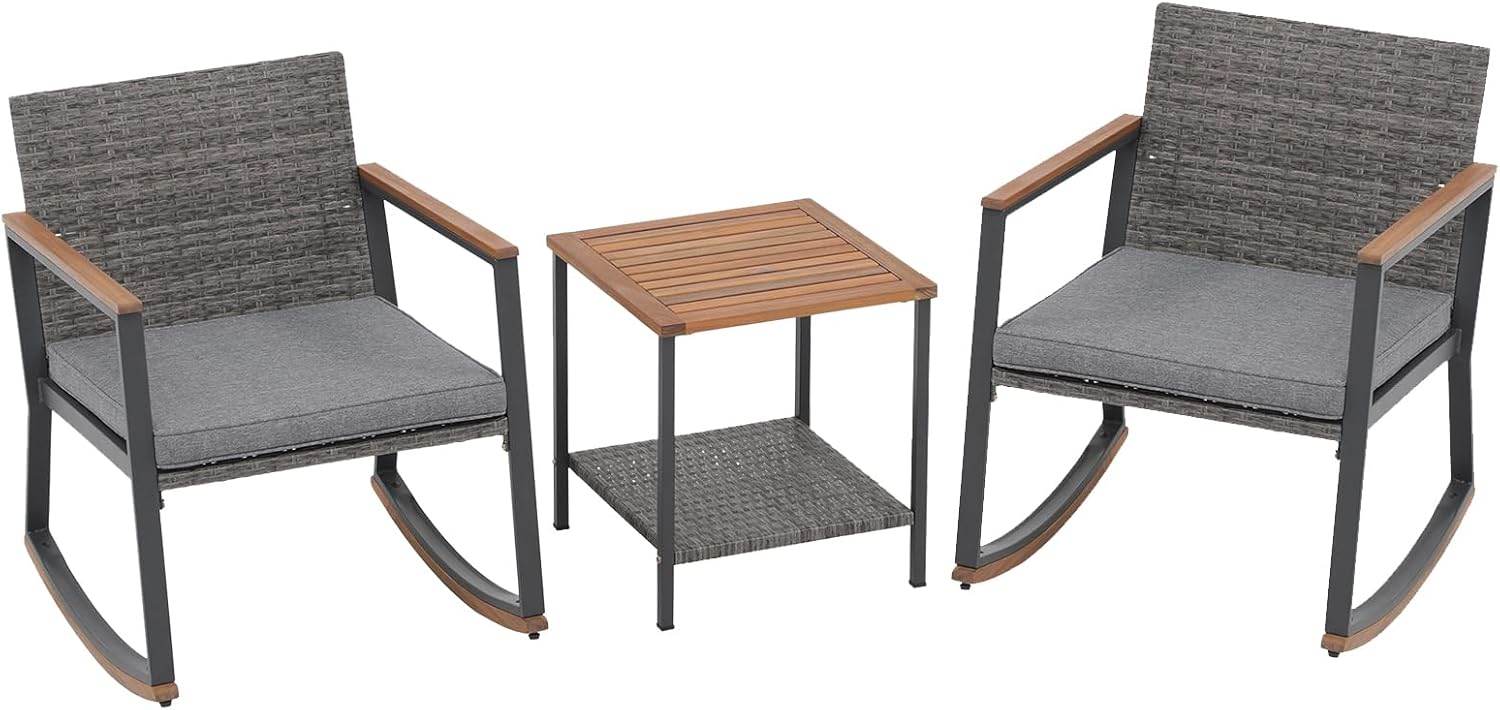 My Depot Outdoor Rattan Chair 3 Piece Set 
Light Gray
SPMD-0LKS014LG