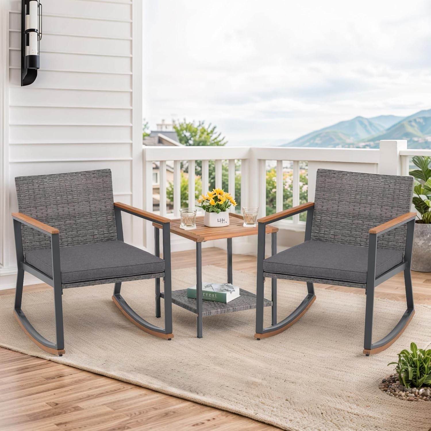 My Depot Outdoor Rattan Chair 3 Piece Set 
Dark Gray
SPMD-0LKS014DG