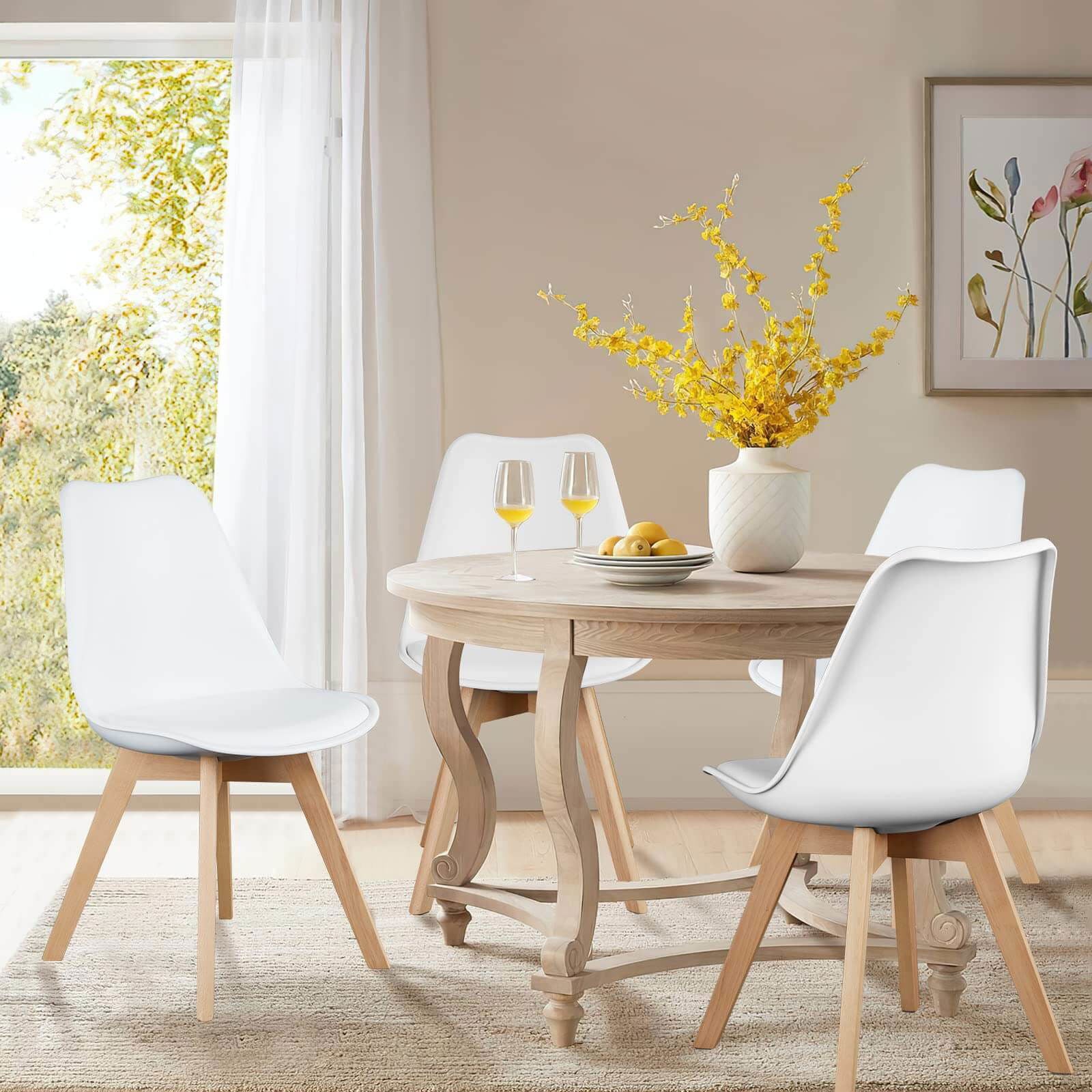 MyDepot Dining Chairs Set of 4 Mid-
White
SPMD-C-1190-4P-WT