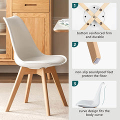 MyDepot Dining Chairs Set 
bottom reinforced firmand durable
non-slip soundproof feetprotect the floor
curve design fits thebody curve