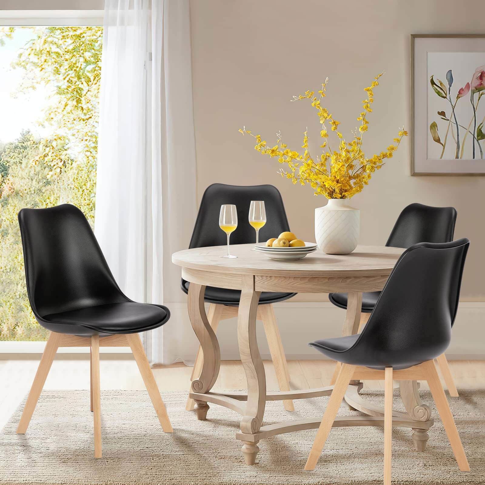 MyDepot Dining Chairs Set of 4 Mid-Black
SPMD-C-1190-4P-BK