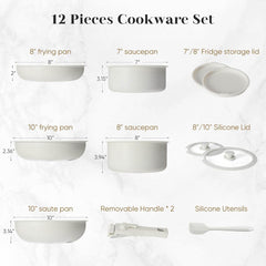 MyDepot 12 Pcs Pots and Pans Set Nonstick 
12 Pieces Cookware Set