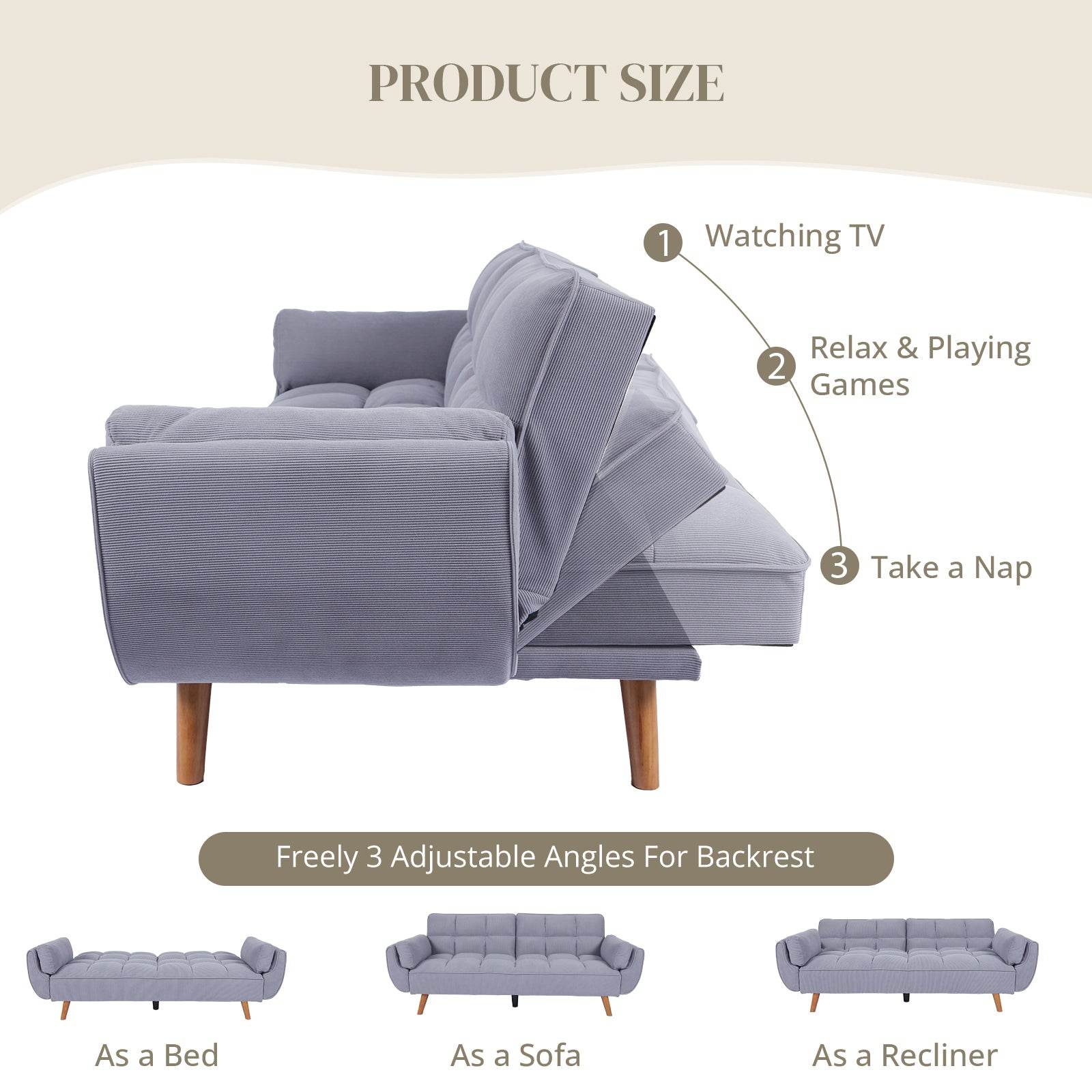 MyDepot Sofa Bed 
PRODUCT SIZE