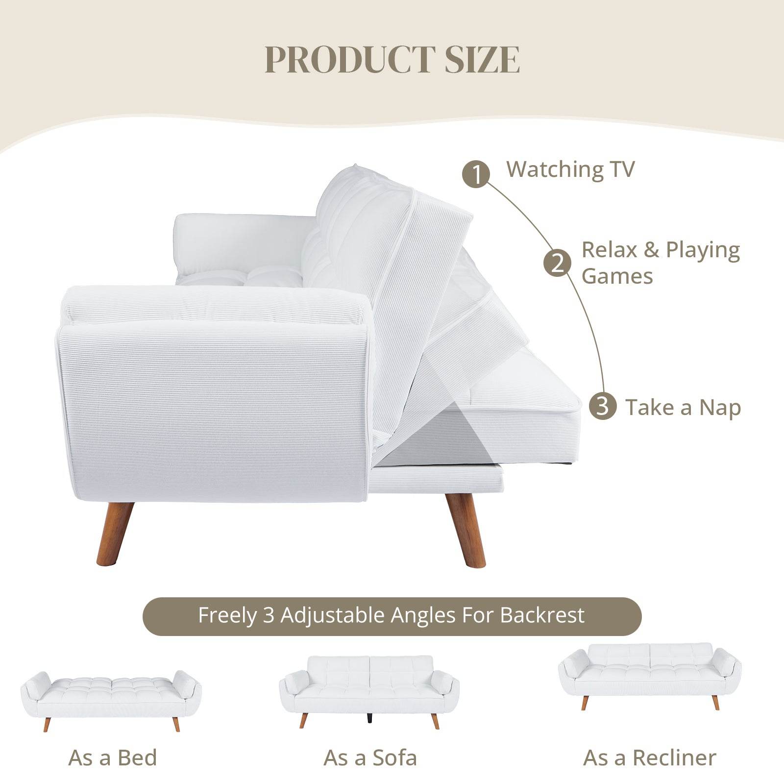 MyDepot Sofa Bed 
PRODUCT SIZE