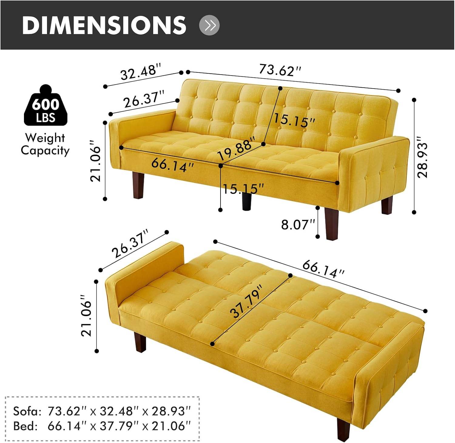 MyDepot Sofa Bed 
DIMENSIONS