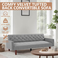 MyDepot 74.4 Inch Sofa Bed
COMFY VELVET TUFTED
BACK CONVERTIBLE SOFA