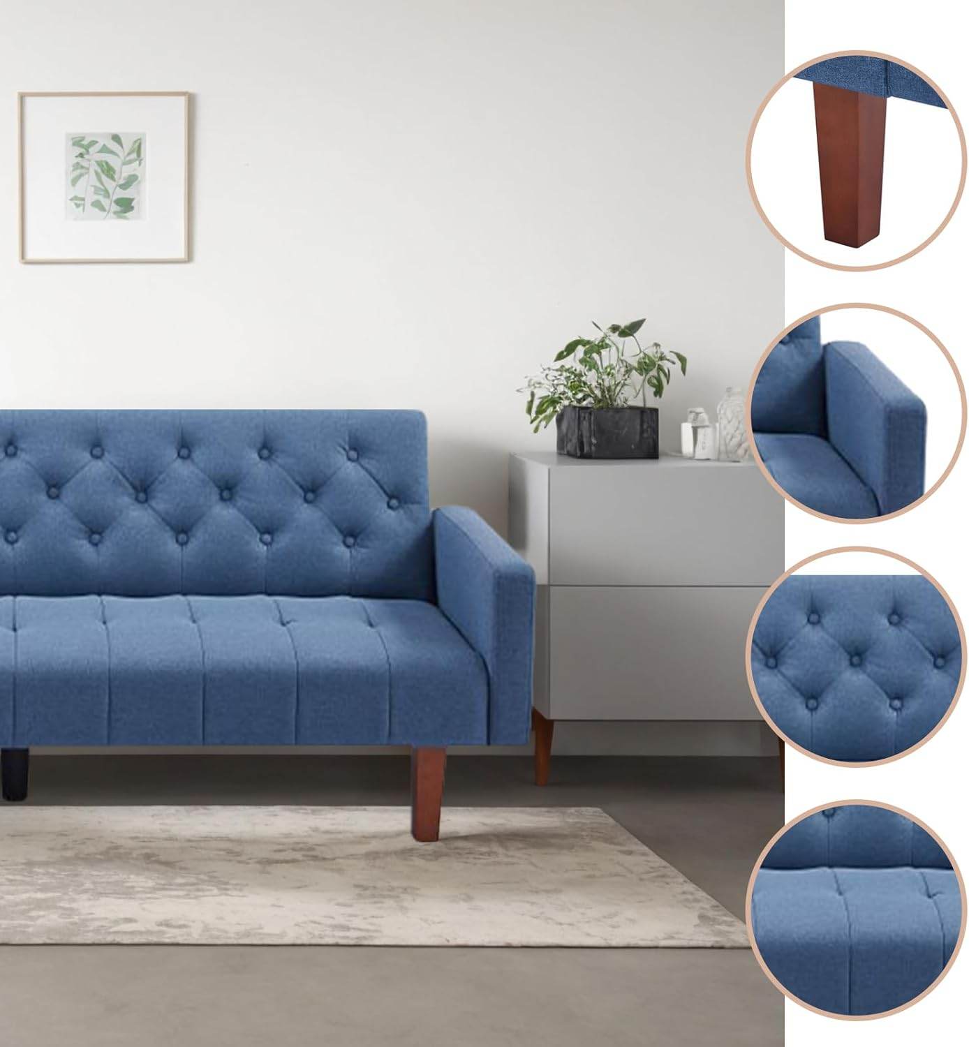 MyDepot 74.4 Inch Sofa Bed
Blue
SPMD-6002-BU