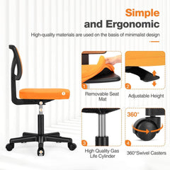 MyDepot Armless Mesh Office Chair 
Simpleand Ergonomic