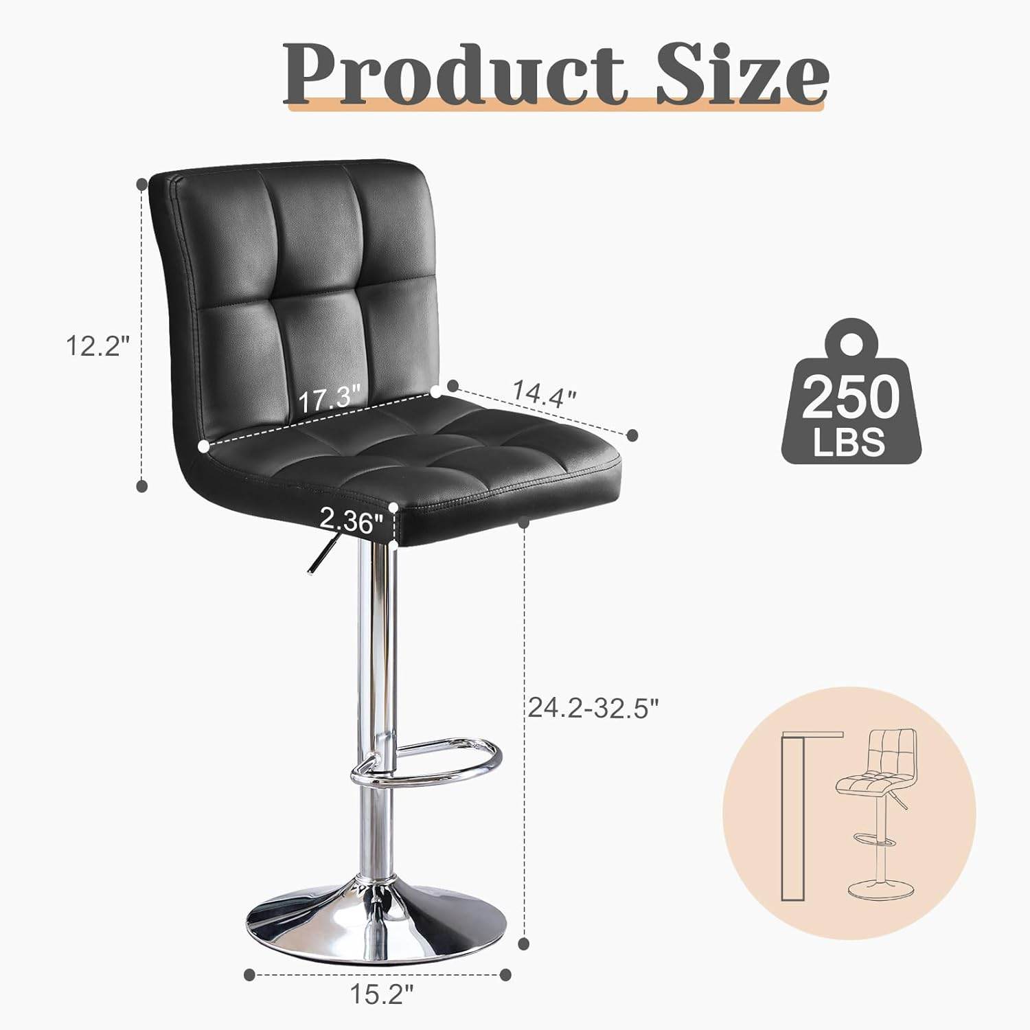 MyDepot Bar Stool 2 Piece Set
Product Size