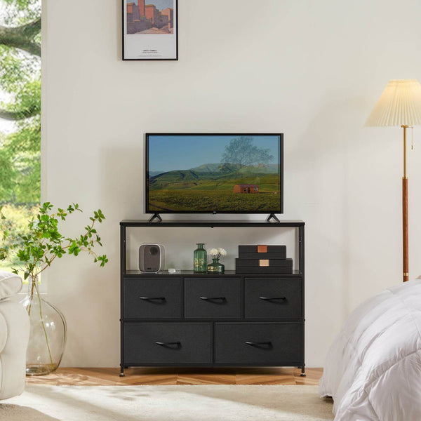 MyDepot Bedroom Dresser 
Black
SPMD-CAB-TV5BC-BK