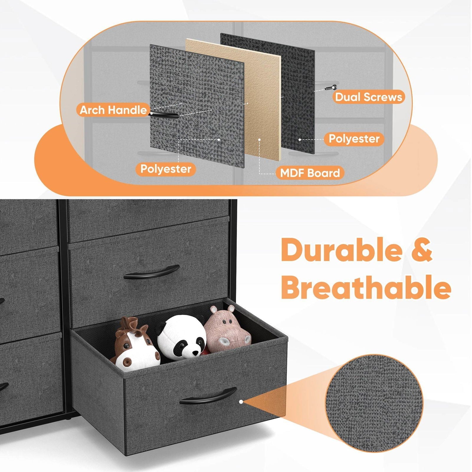 MyDepot Bedroom Dresser Organizer with Drawers for Storage - My Depot