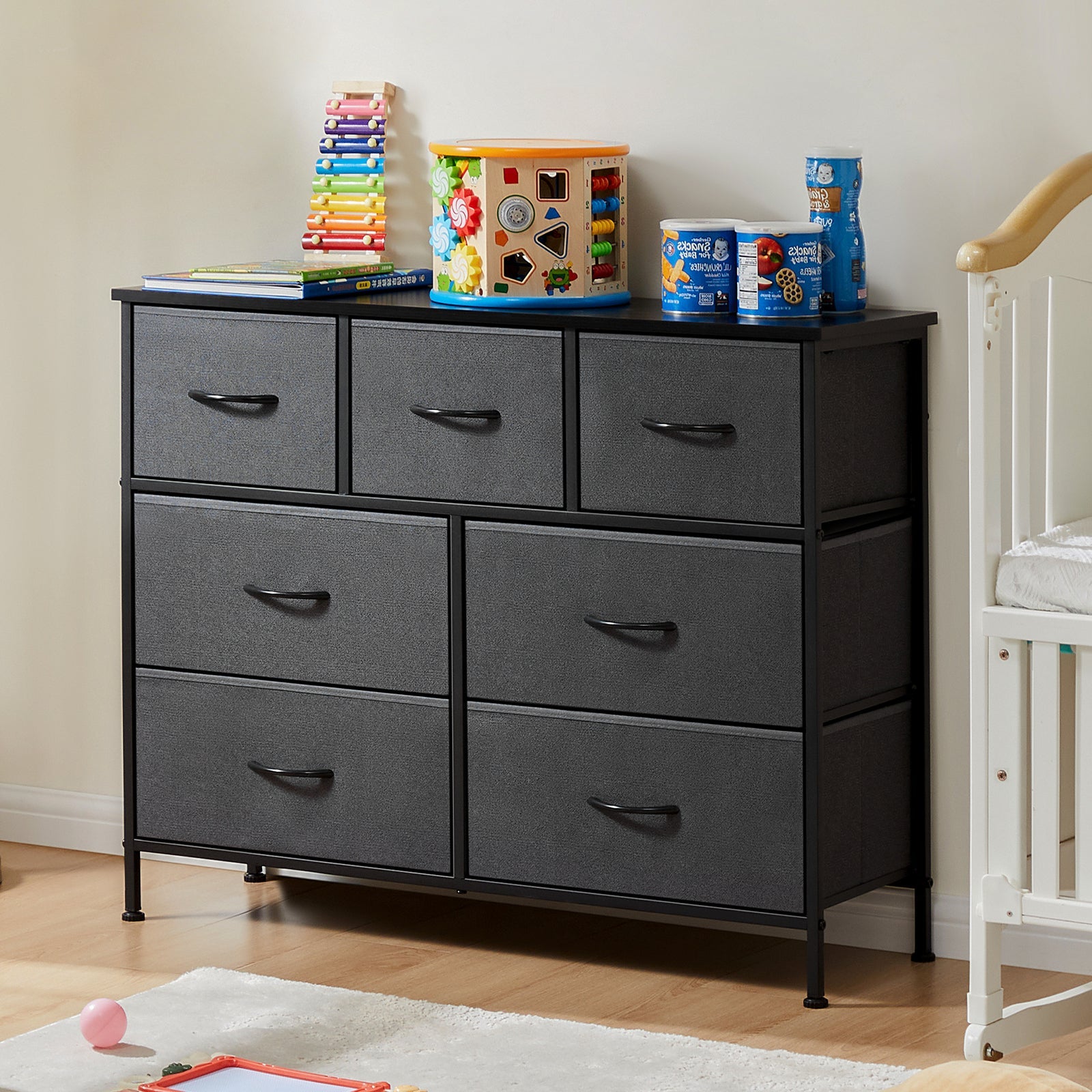 MyDepot Bedroom Dresser Organizer with Drawers 
Grey
SPMD-CAB-10BC-GY