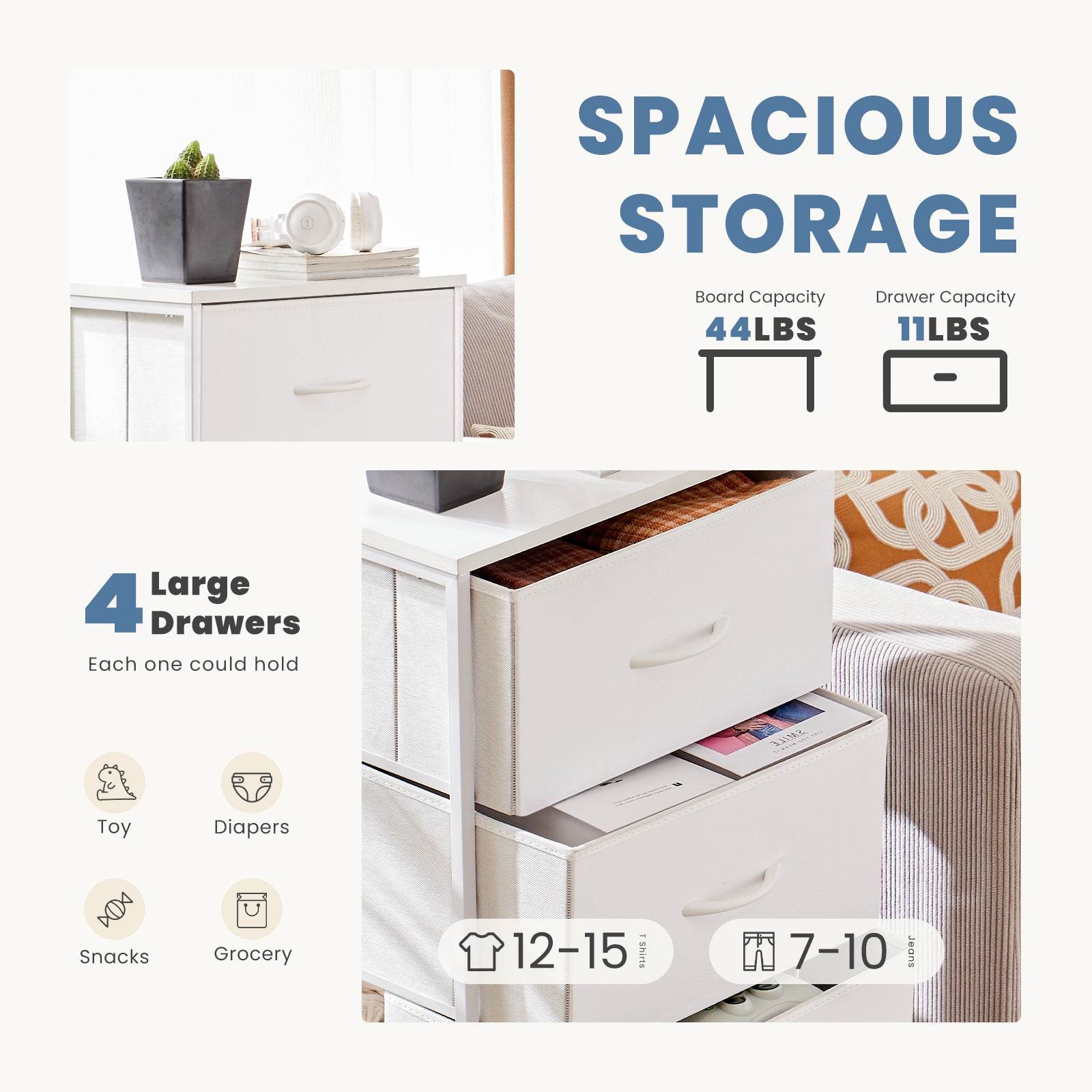 MyDepot Bedroom Dresser Organizer with Drawers for Storage - My Depot