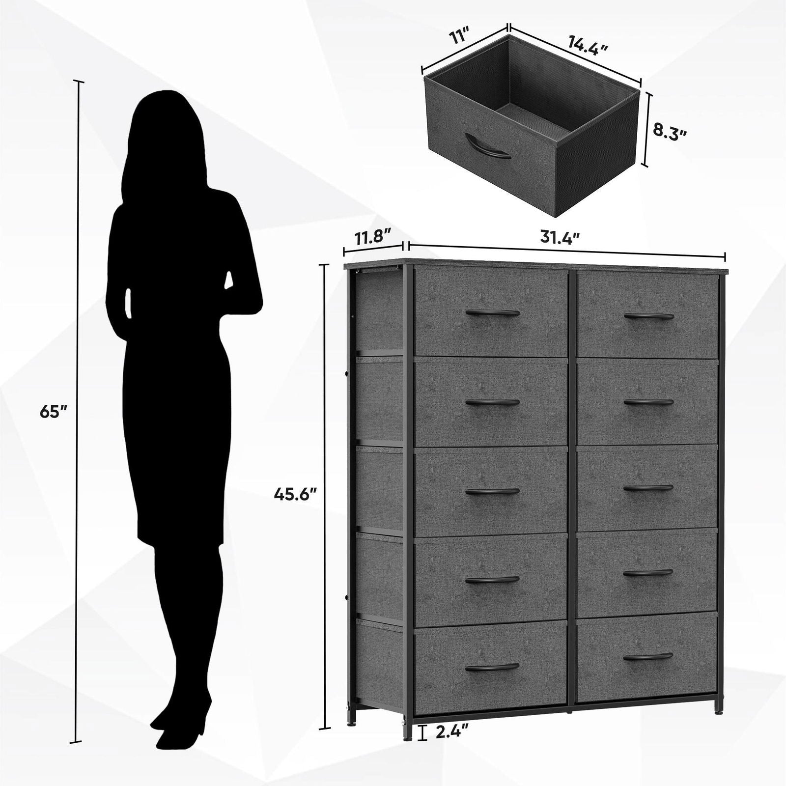 MyDepot Bedroom Dresser Organizer with Drawers for Storage - My Depot