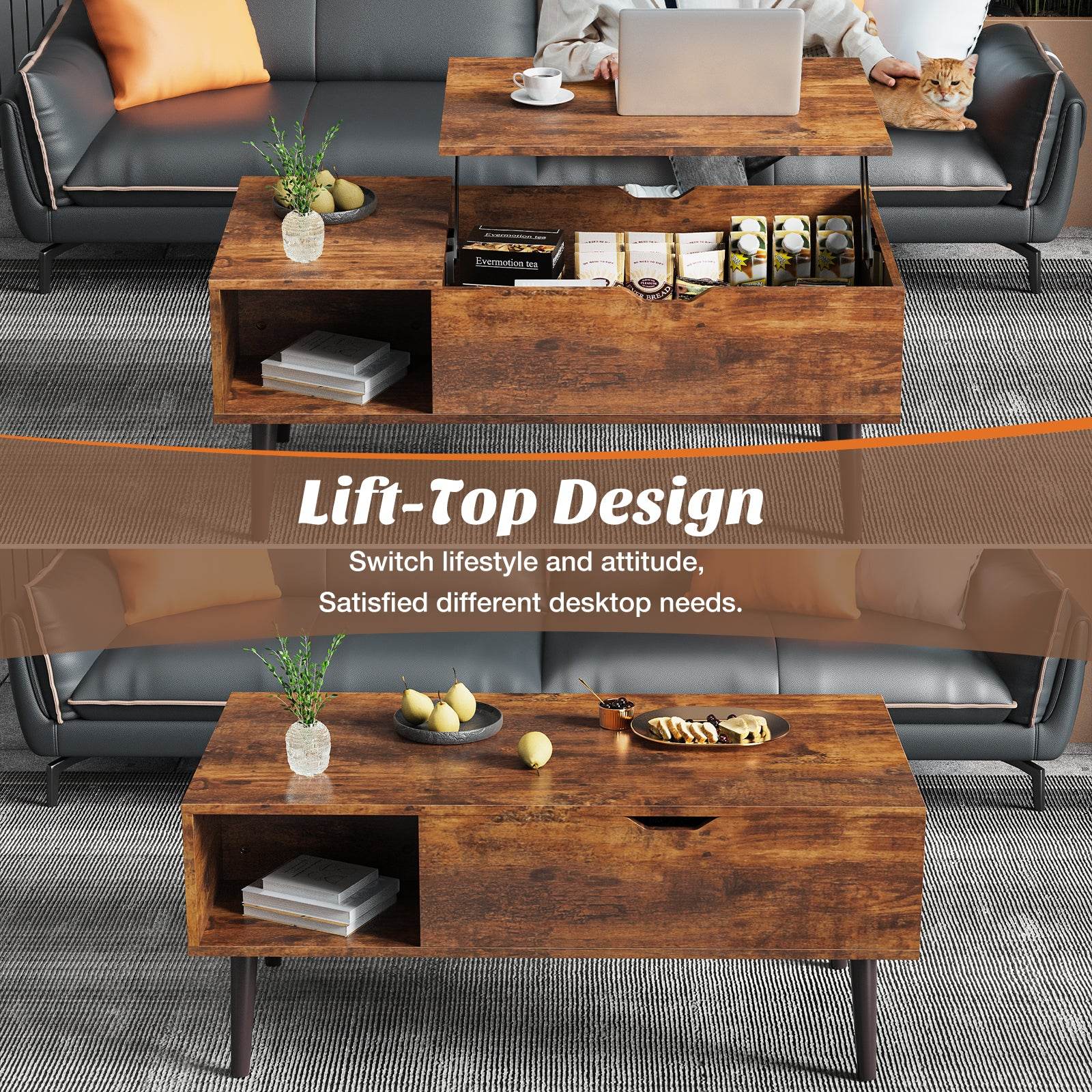 MyDepot  Coffee Table 
Lift-top Design