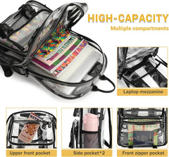 MyDepot Cute Clear Backpack, 
HIGH-CAPACITY