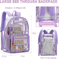 MyDepot Cute Clear Backpack
LARGE SEE THROUGH BACKPACK
