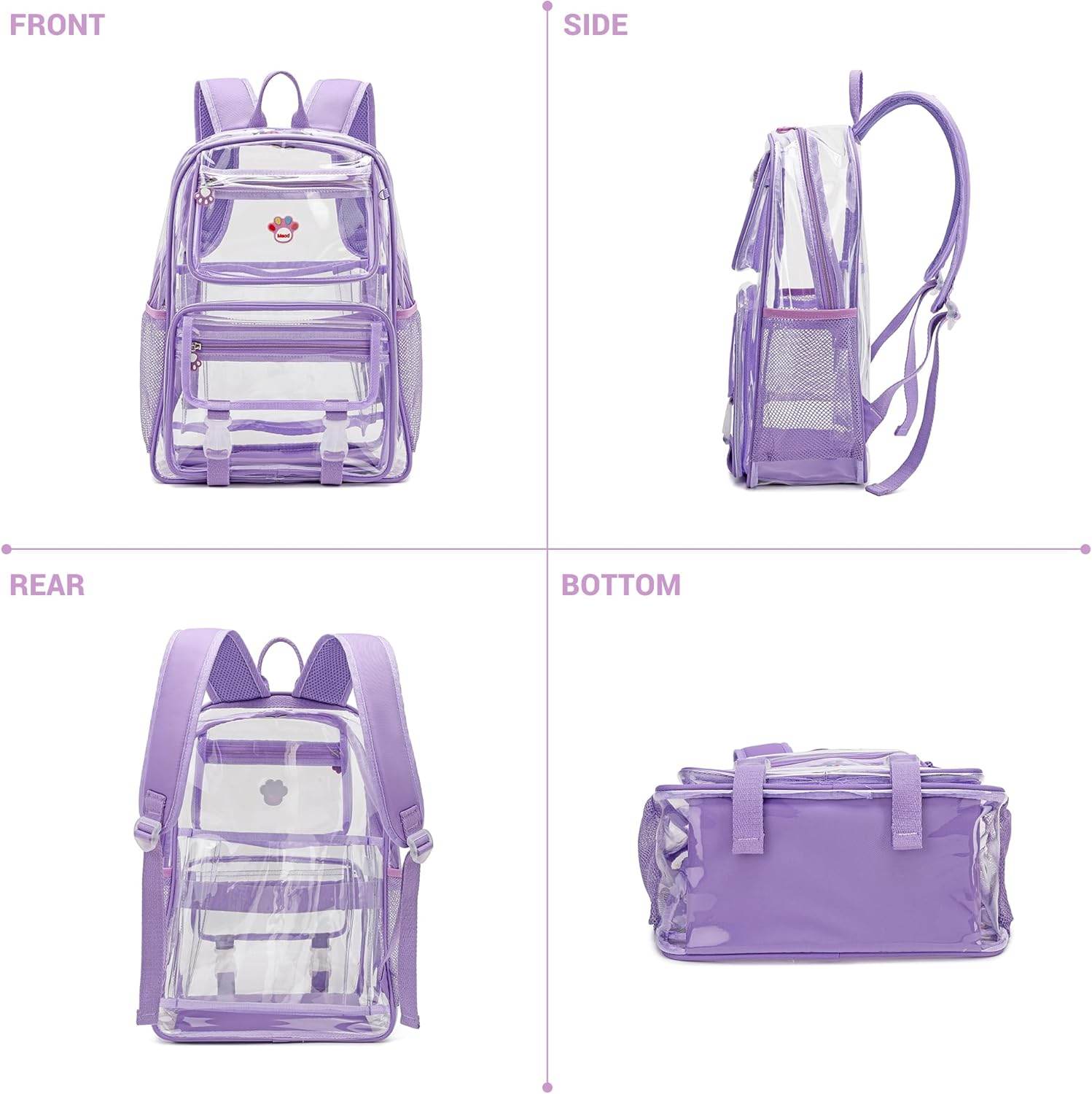 MyDepot Cute Clear Backpack, 
Purple
SPMD-X003UAA9TF
