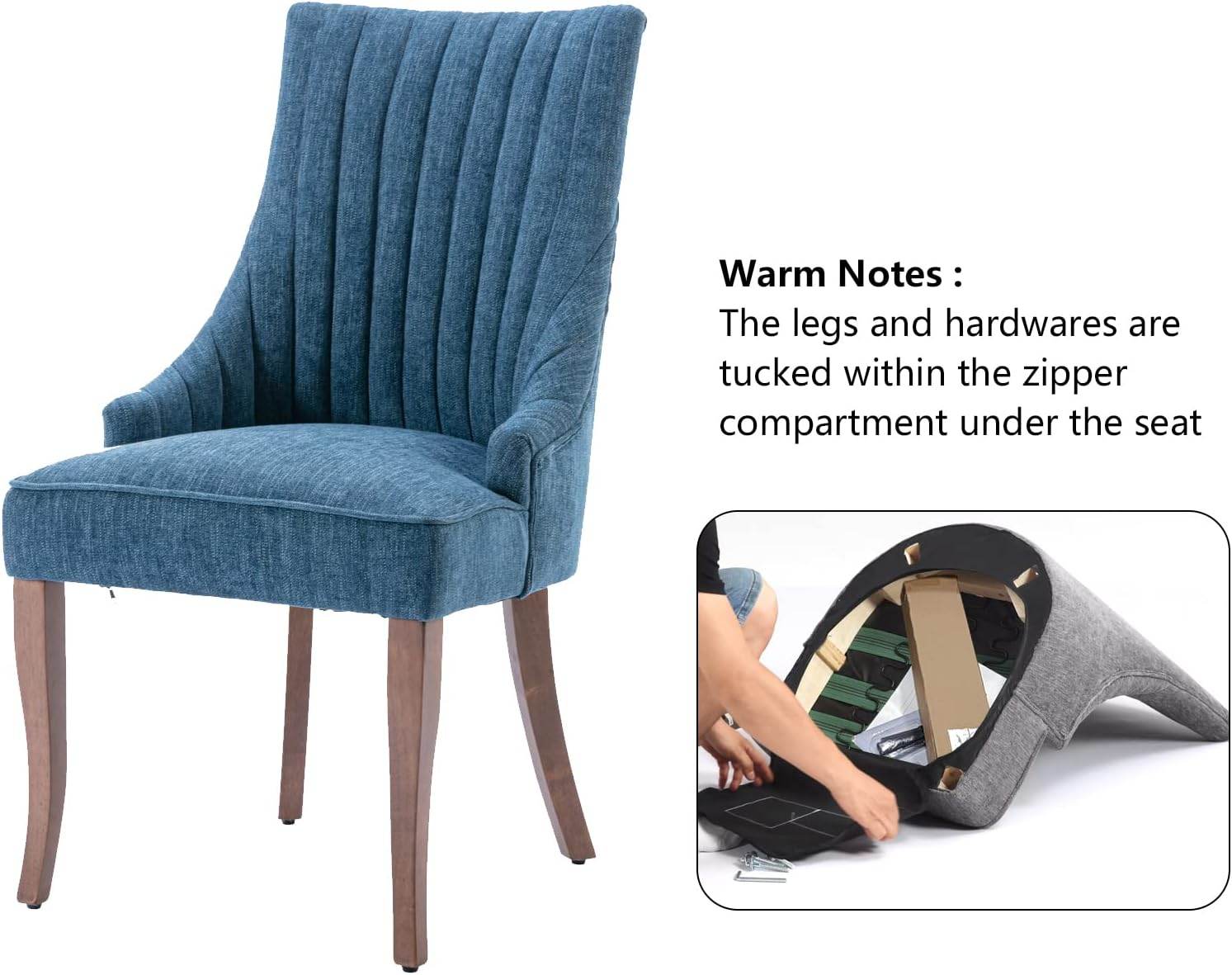 MyDepot Dining Chair
Warm Notes :
The legs and hardwares aretucked within the zippercompartment under the seat