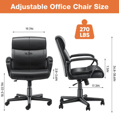 MyDepot Executive Swivel Task Chair - 
Adjustable Office Chair Size