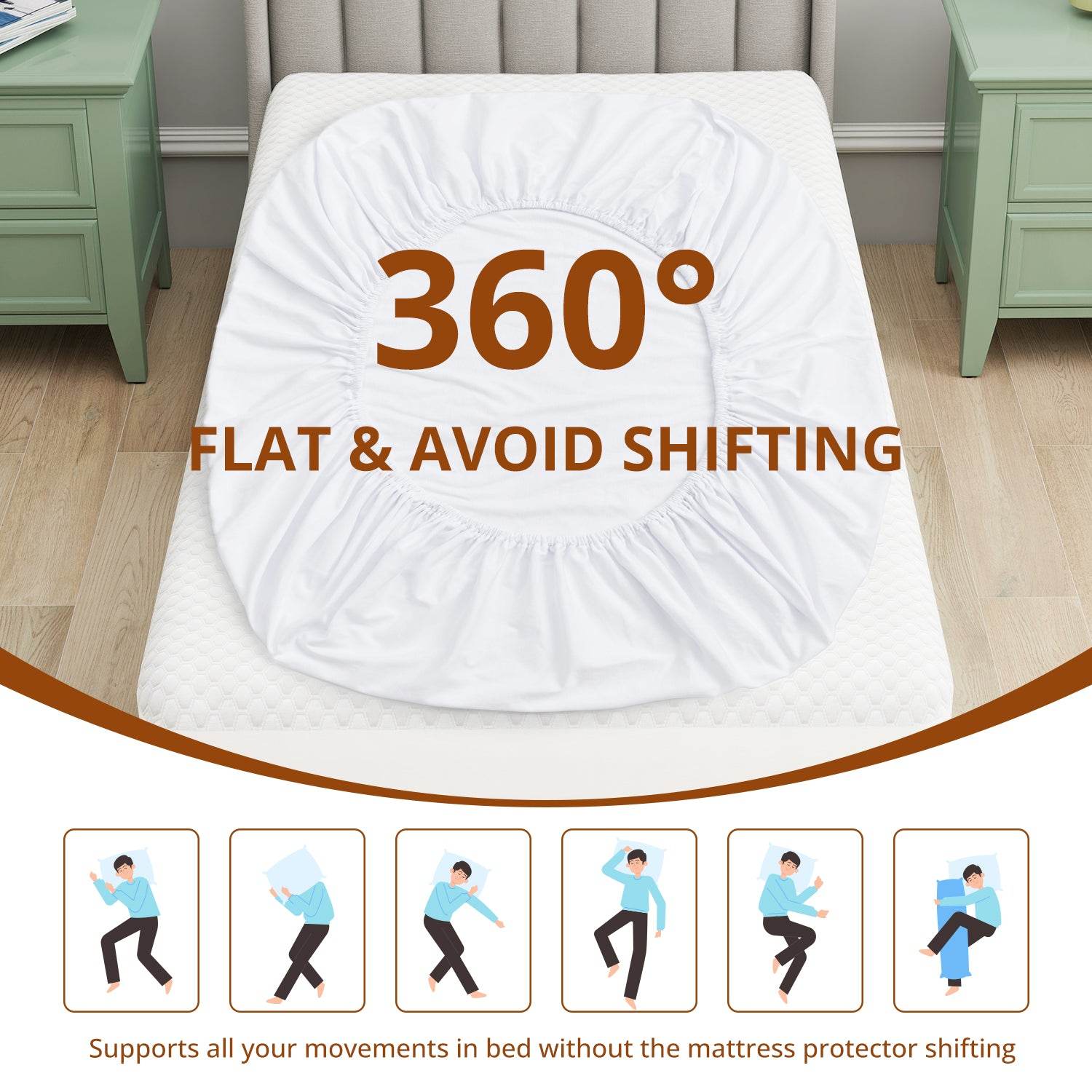 MyDepot Mattress Protector 360°FLAT & AVOID SHIFTING