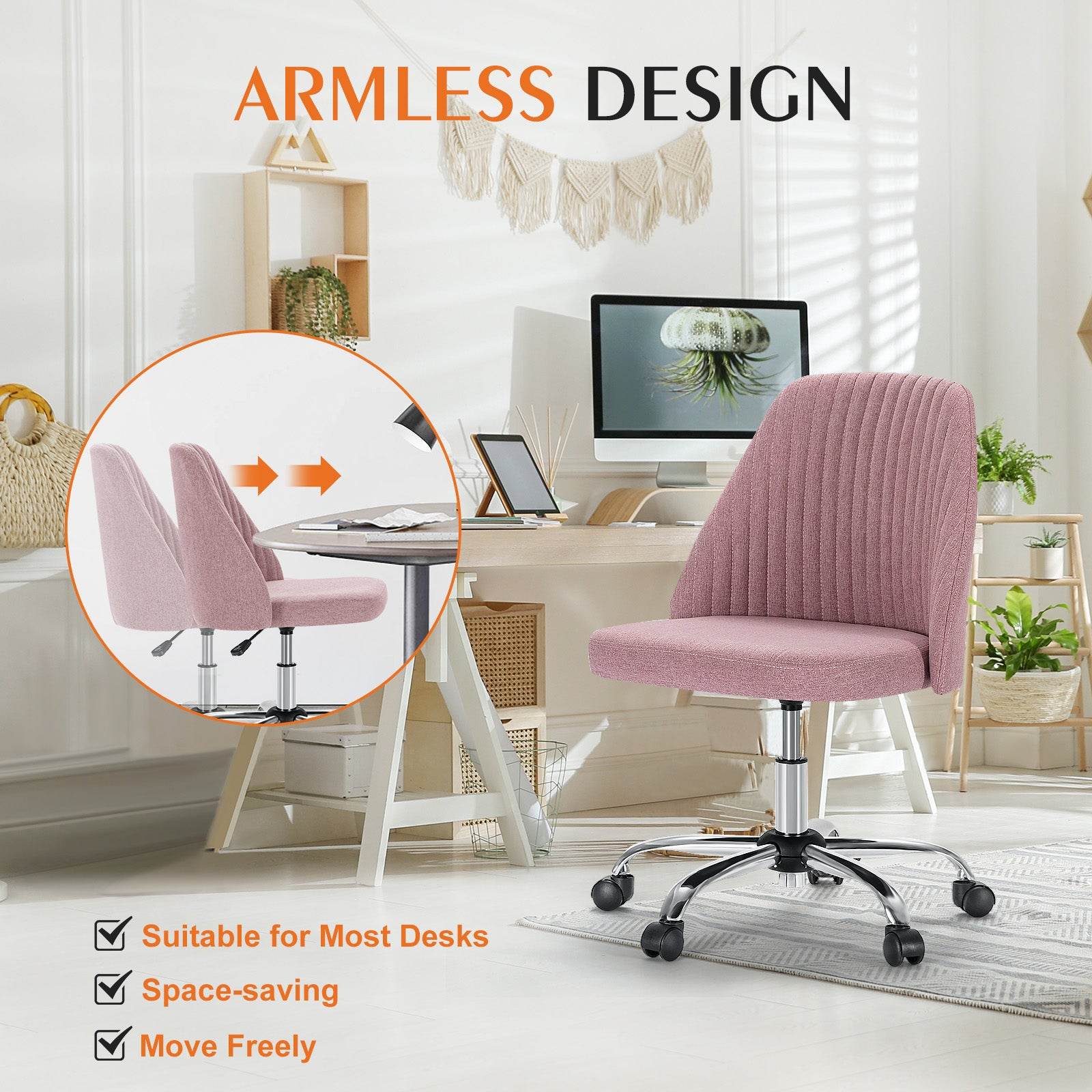 MyDepot Office Armless Desk Chair - 
ARMLESS DESIGN