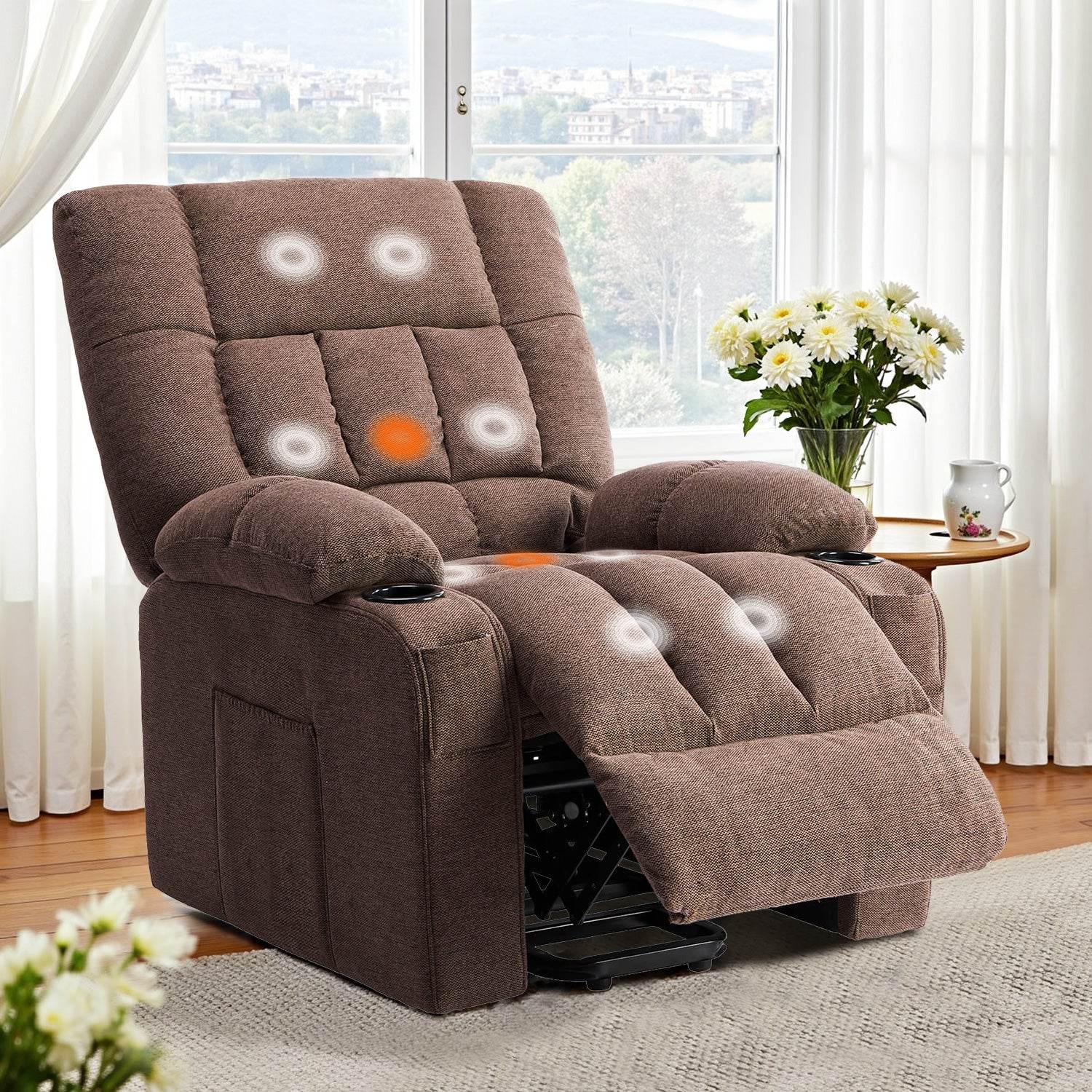 MyDepot Recliner Vibration Massage 
Brown