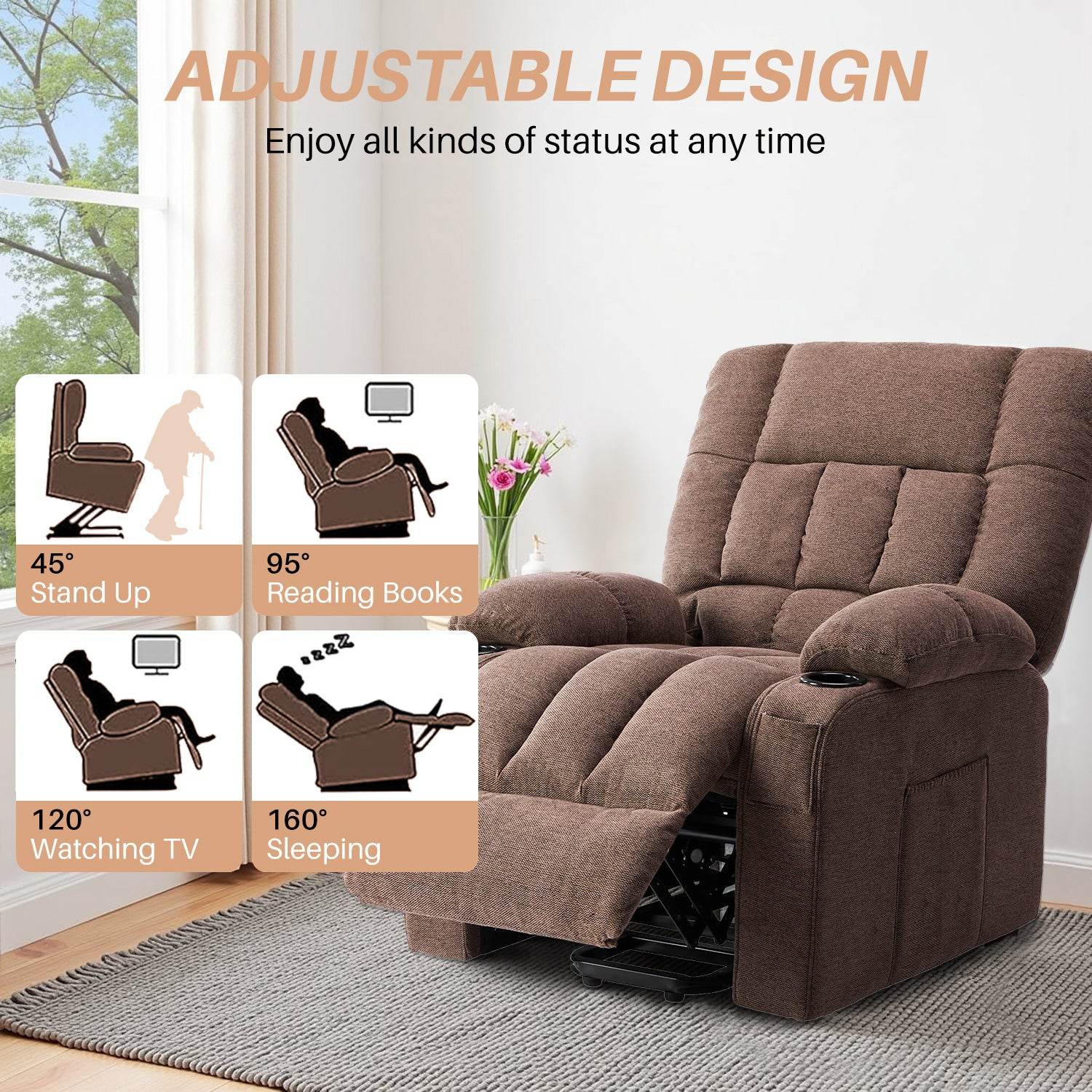 MyDepot Recliner Vibration Massage
ADJUSTABLEDESIGN