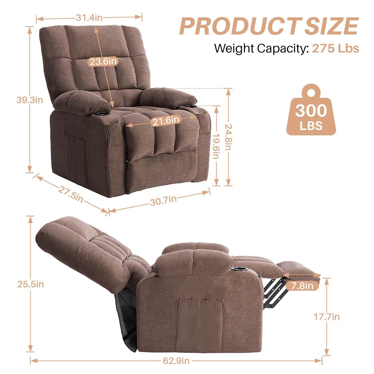 MyDepot Recliner Vibration Massage
PRODUCTSIZE