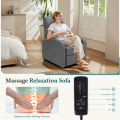 Mydepot Reclining Chair for Living Room with Massage Feature - My Depot