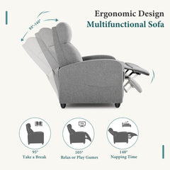 Mydepot Reclining Chair for Living Room with Massage Feature - My Depot