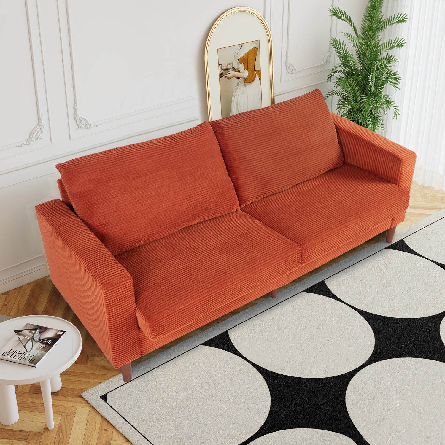 My Depot Sofa Comfort Corduroy Living Room Sofa
Orange
SPMD-21390R