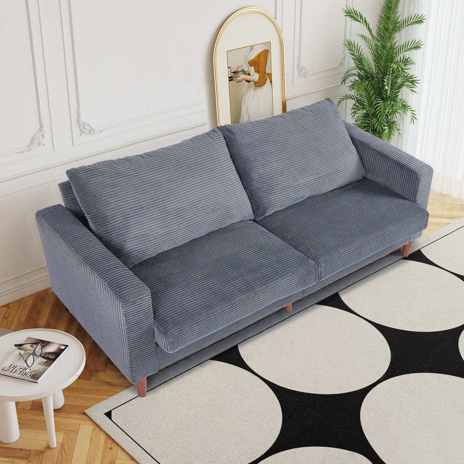 My Depot Sofa Comfort Corduroy Living Room Sofa 
Gray
SPMD-2139GY