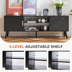 MyDepot Wooden TV Stand 
3-LEVEL ADJUSTABLE SHELF